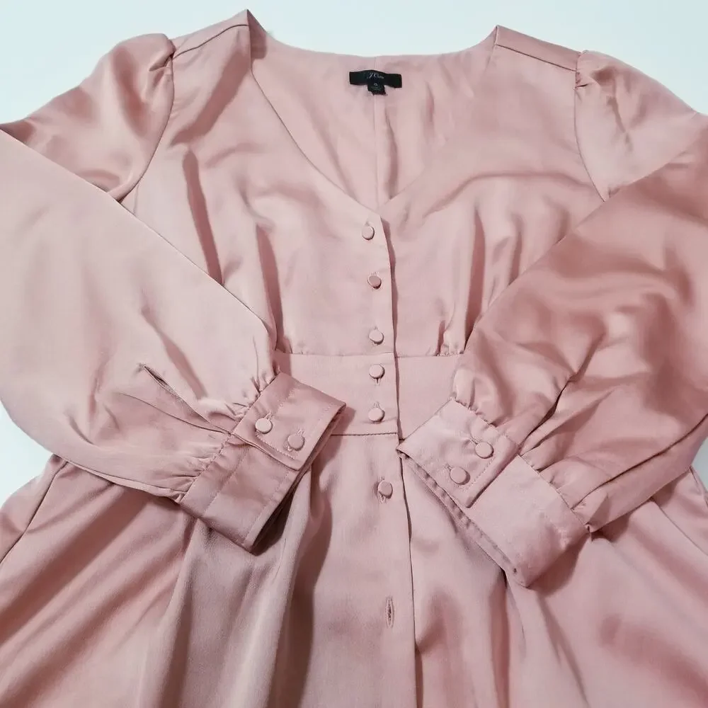 J. Crew Button Front A-Line Midi Dress